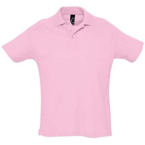 Polo personnalisable piqué Summer adulte rose Casalsport