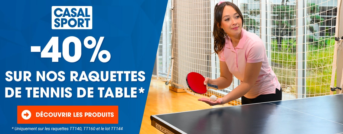 -40% sur les raquettes de tennis de table Casal Sport