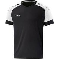 Maillot de foot manches courtes enfant - Jako - Champ 2.0 Noir/Blanc