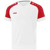 Maillot de foot manches courtes enfant - Jako - Champ 2.0 Blanc/Rouge