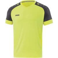 Maillot de foot manches courtes enfant - Jako - Champ 2.0 Jaune fluo/Gris