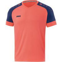 Maillot de foot manches courtes - Jako - Champ 2.0 Orange fluo/Bleu marine