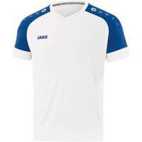 Maillot de foot manches courtes enfant - Jako - Champ 2.0 Blanc/Bleu