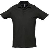 Polo personnalisable homme en coton NOIR