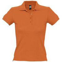 Polo personnalisable femme en coton maille piquée 210 ORANGE