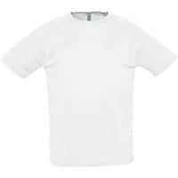 Tee-shirt personnalisable de sport homme en polyester BLANC
