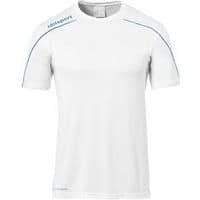 Maillot MC Stream 22 Blanc/Azur enfant UHLSPORT