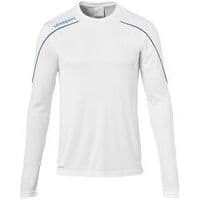 Maillot ML Stream 22 Blanc/Azur enfant UHLSPORT