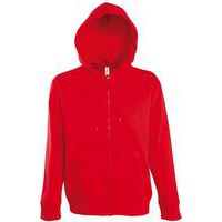 Veste zippée à capuche Uni Tech rouge