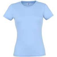 Tee-shirt personnalisable classic femme ciel coton 150 g