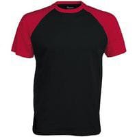 T-shirt bicolore Traditional noir rouge