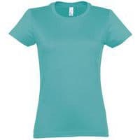 Tee-shirt personnalisable Active 190 g femme bleu atoll