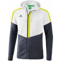 Veste d'entraînement à capuche - Erima - squad blanc/slate grey/bio lime