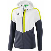 Veste d'entraînement à capuche - Erima - squad femme blanc/slate grey/bio lime