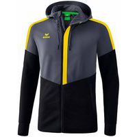 Veste d'entraînement à capuche - Erima - squad slate grey/noir/jaune