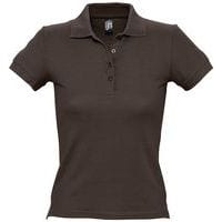 Polo personnalisable femme en coton maille piquée 210 CHOCOLAT