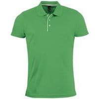 Polo personnalisable homme en polyester VERT PRAIRIE