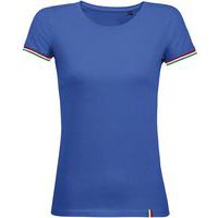 Tee-shirt personnalisable femme en coton ROYAL/VERT PRAI