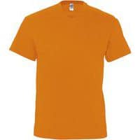 Tee-shirt personnalisable col V en coton ORANGE