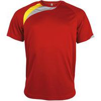 Tee-shirt Wave PES Rouge/Jaune/Gris