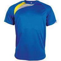 Tee-shirt Wave PES Royal/Jaune/Gris