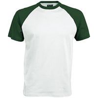 T-shirt bicolore Traditional blanc vert foret
