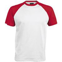 T-shirt bicolore Traditional blanc rouge