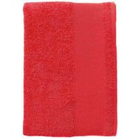 Serviette coton éponge rouge 50x100 cm
