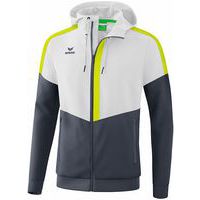 Veste à capuche - Erima - tracktop squad blanc/slate grey/bio lime