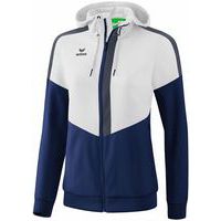 Veste à capuche - Erima - tracktop squad femme blanc/new navy/slate grey