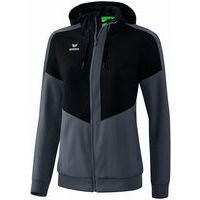 Veste à capuche - Erima - tracktop squad femme noir/slate grey