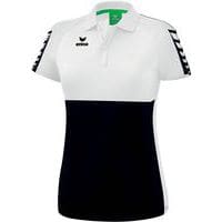 Polo femme - Erima - Six Wings noir/blanc