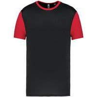 Maillot manches courtes enfant - ProAct - noir/rouge