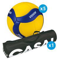 Lot 5 ballons de volley - Mikasa - V200W