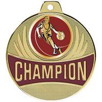 Médaille basket or - champion - 50mm