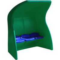 Abri de touche monobloc vert - Assise individuelle