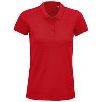 Polo personnalisable femme coton organique bio ROUGE