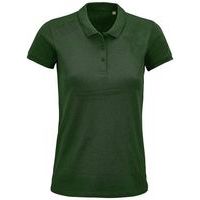 Polo personnalisable femme coton organique bio VERT BOUTEILLE