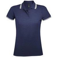 Polo personnalisable femme en coton peignéFRENCH MARINE/B