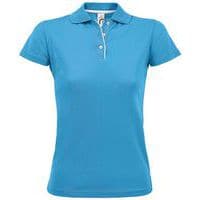 Polo personnalisable femme en polyester AQUA