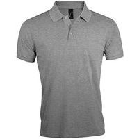 Polo personnalisable homme prime en polyester GRIS CHINÉ