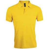 Polo personnalisable homme prime en polyester JAUNE