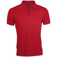 Polo personnalisable homme prime en polyester ROUGE