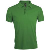 Polo personnalisable homme prime en polyester VERT PRAIRIE