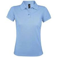 Polo personnalisable femme prime en polyester CIEL PIQUÉ