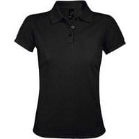 Polo personnalisable femme prime en polyester NOIR