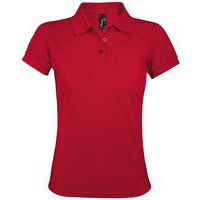 Polo personnalisable femme prime en polyester ROUGE