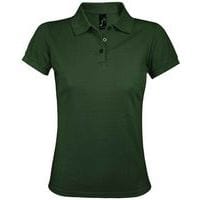 Polo personnalisable femme prime en polyester VERT BOUTEILLE