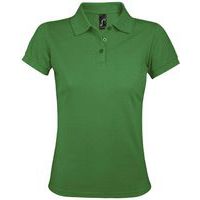 Polo personnalisable femme prime en polyester VERT PRAIRIE