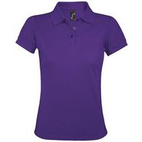 Polo personnalisable femme prime en polyester VIOLET FONCE